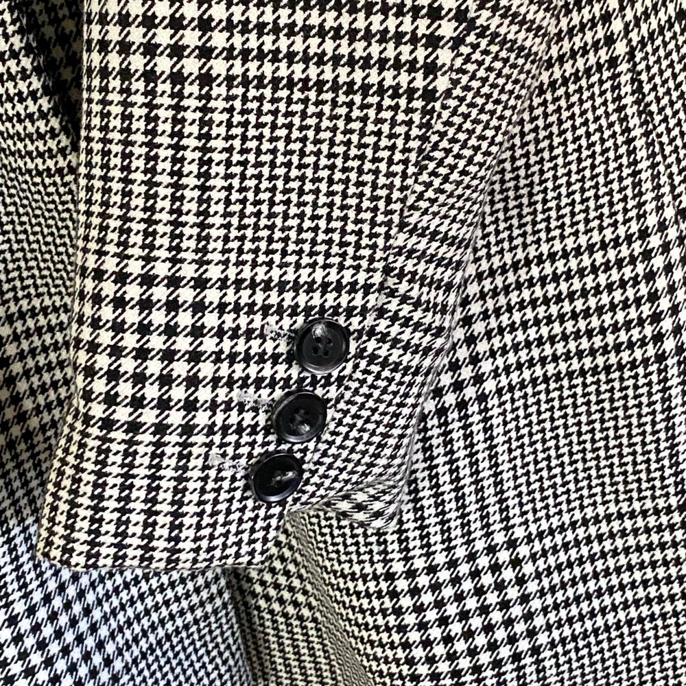 Rachel Zoe Plaid Houndstooth Blazer Jacket Oversized S Business Old Money Preppy - Picture 7 of 10